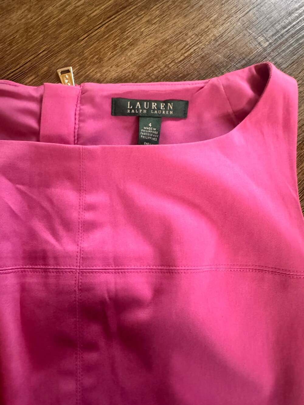 Lauren Ralph Lauren Pink Sleeveless Shift Dress Size 4 - Picture 2 of 6
